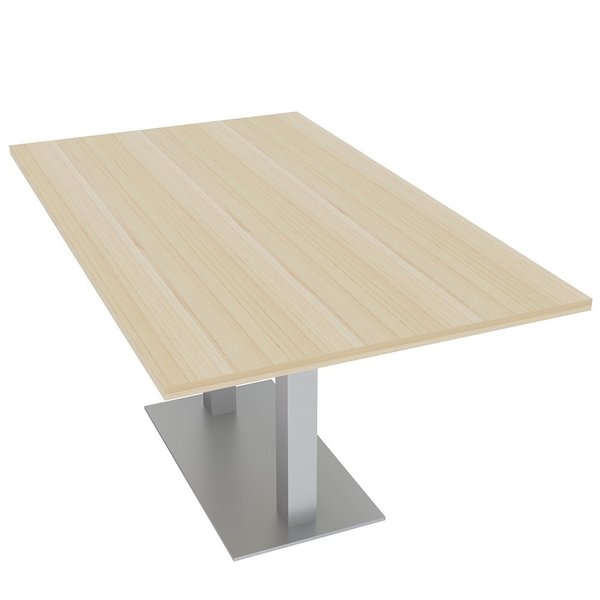 Skutchi Designs 6 Person Conference Table Metal Base, Rectangular Table, Harmony Series, 5X3, Maple HAR-REC-36x60-DOU-XD08